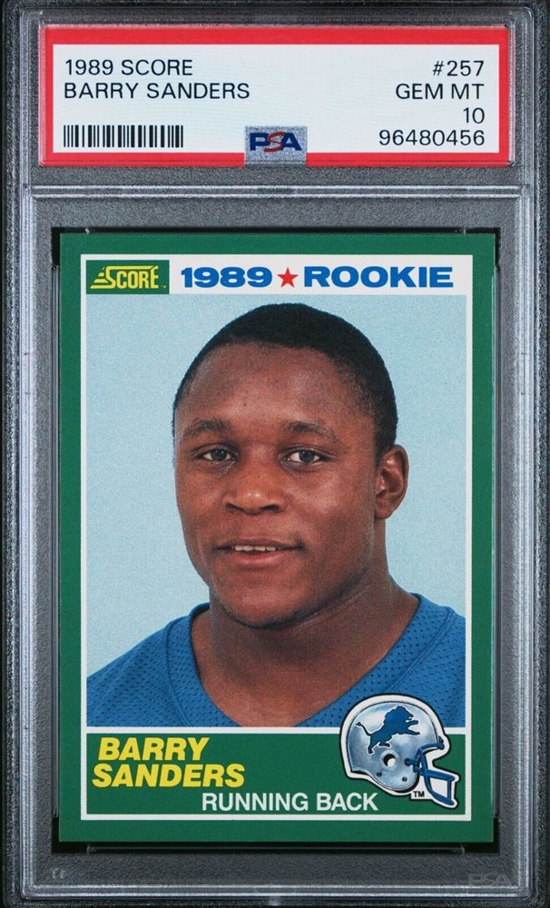 Barry Sanders Score rookie card