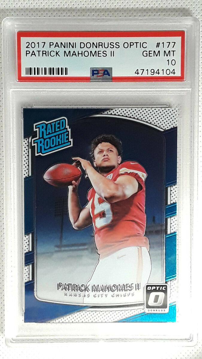2017 Donruss Optic Patrick Mahomes #177 PSA 10 graded rookie card