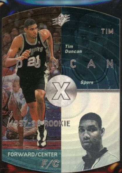 1997 SPx Tim Duncan number 37