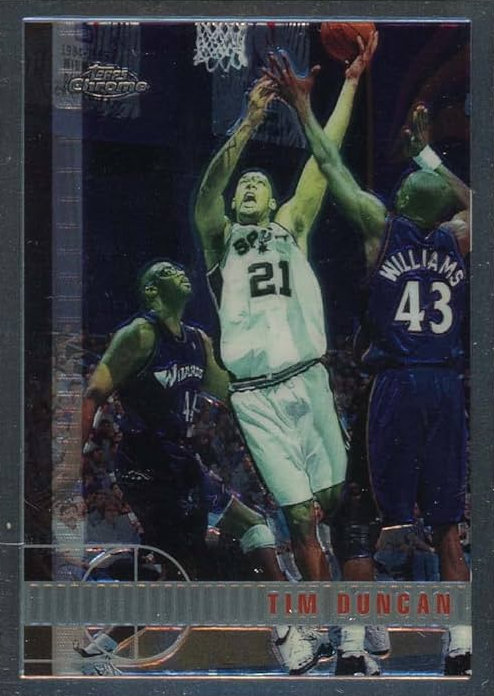 1997 Topps Chrome Tim Duncan number 115