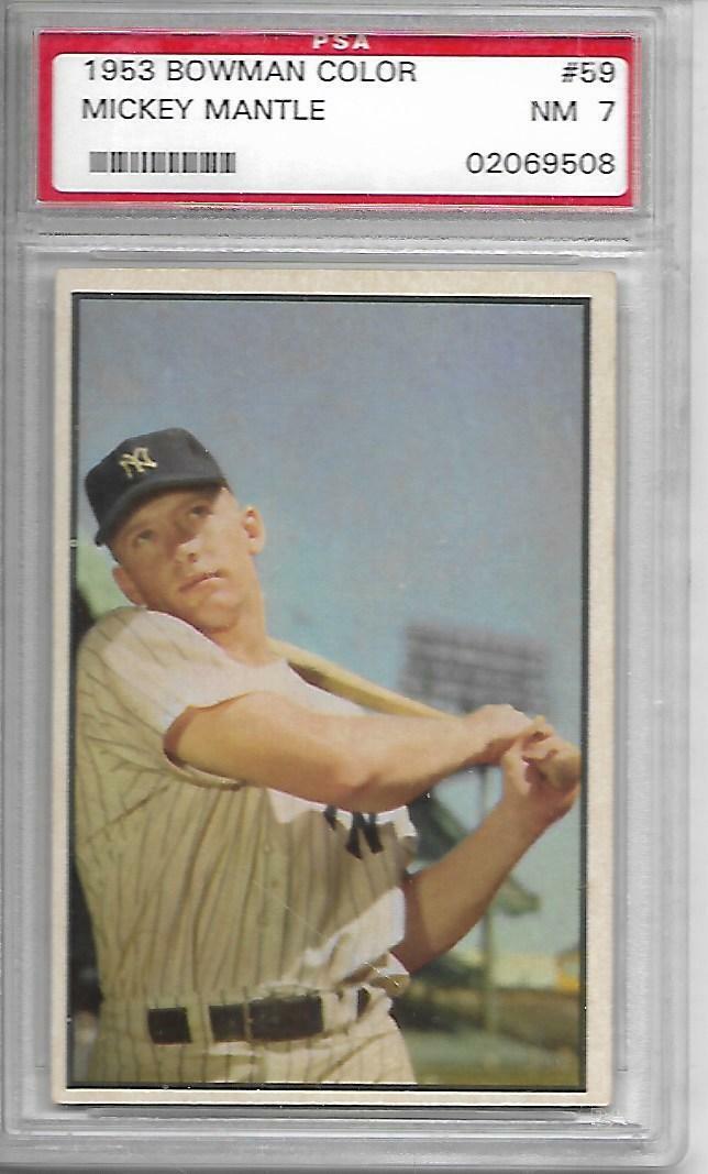 1953 Bowman Mickey Mantle #59