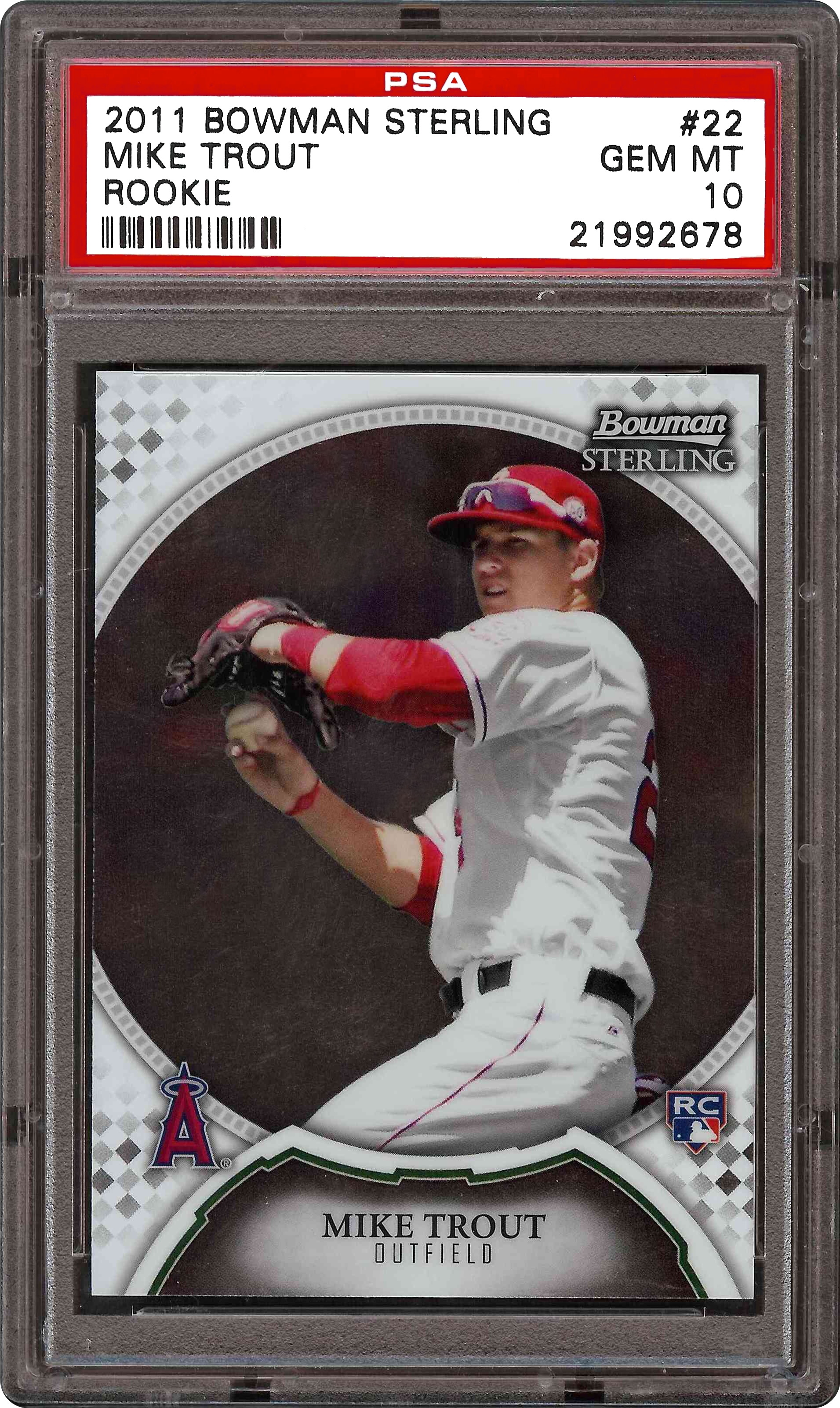 2011 Bowman Sterling Mike Trout #22