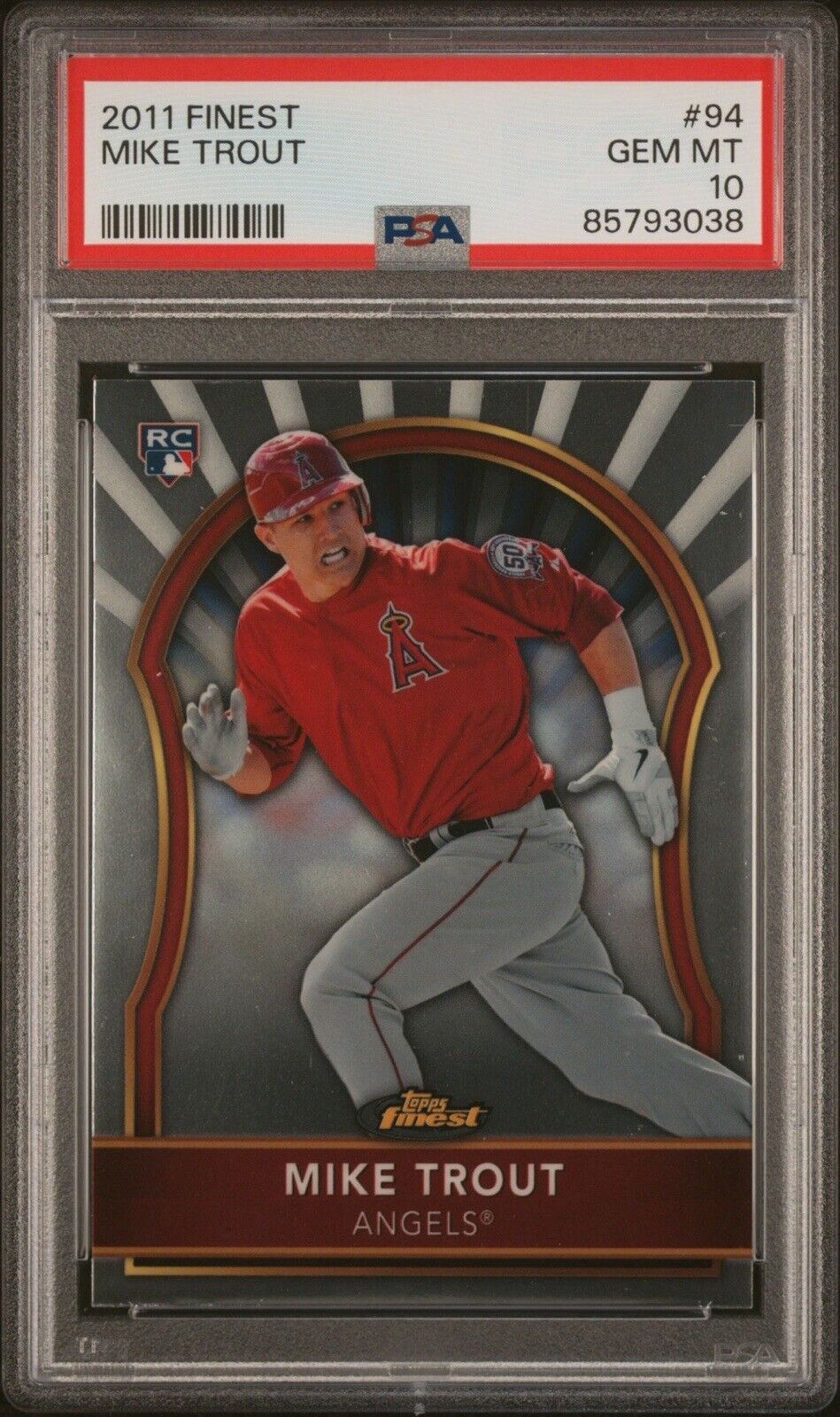 2011 Topps Finest Mike Trout #94