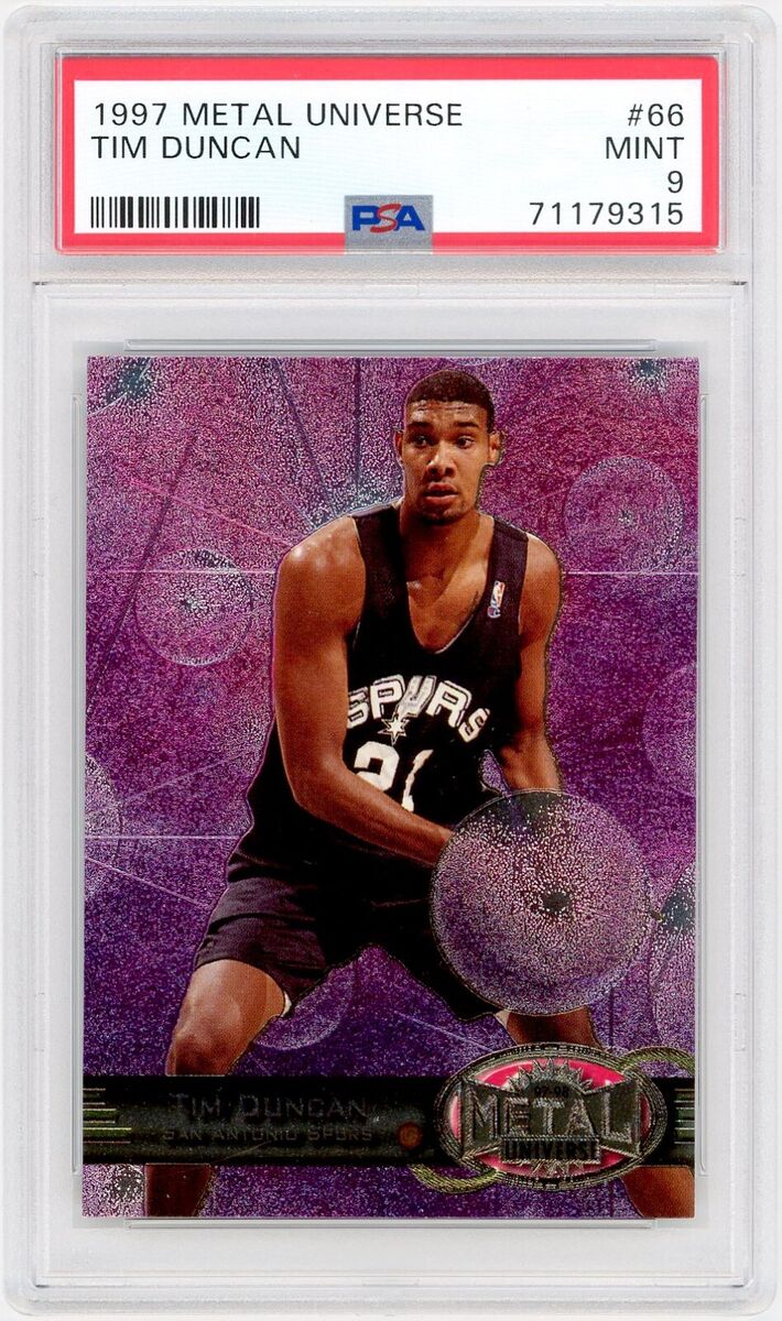 1997 Metal Universe Tim Duncan #66